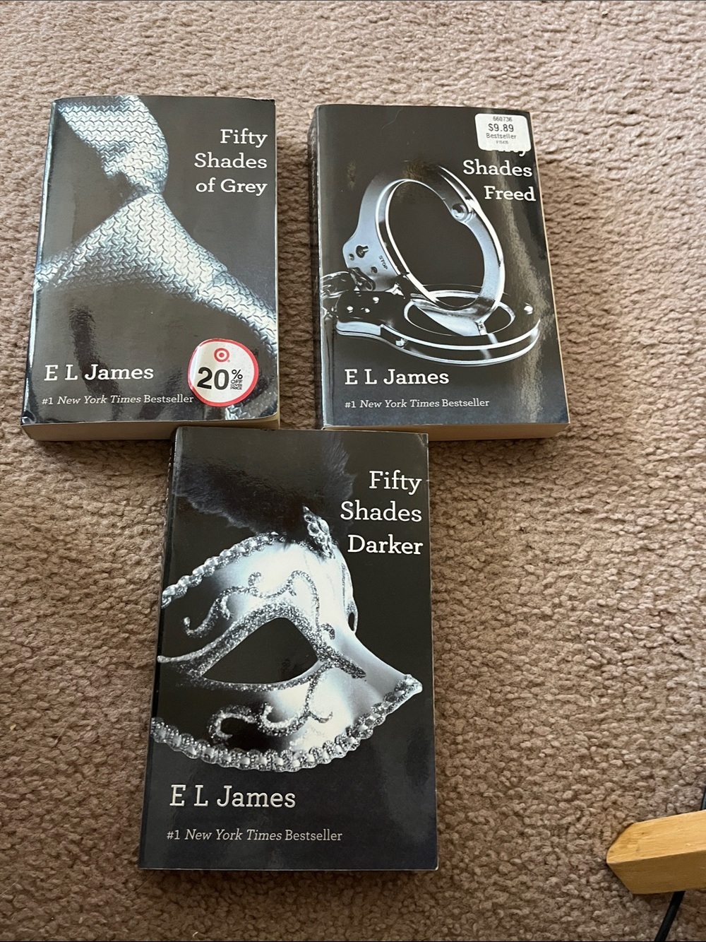 Fifty Shades Trilogy by E L James - Black Covers